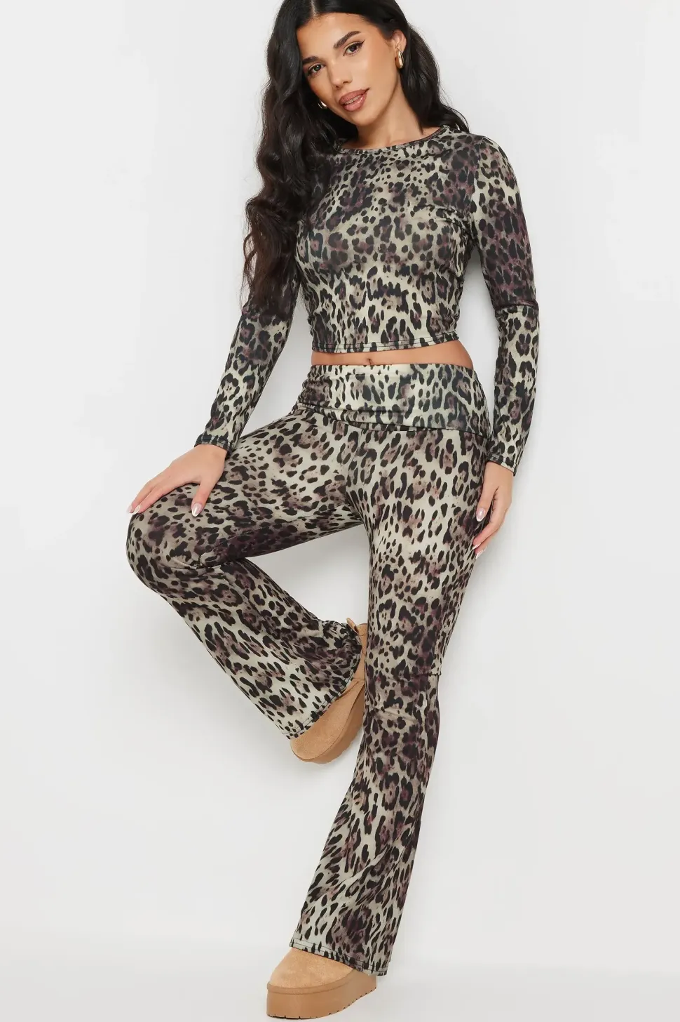 Petite Leopard Print Top