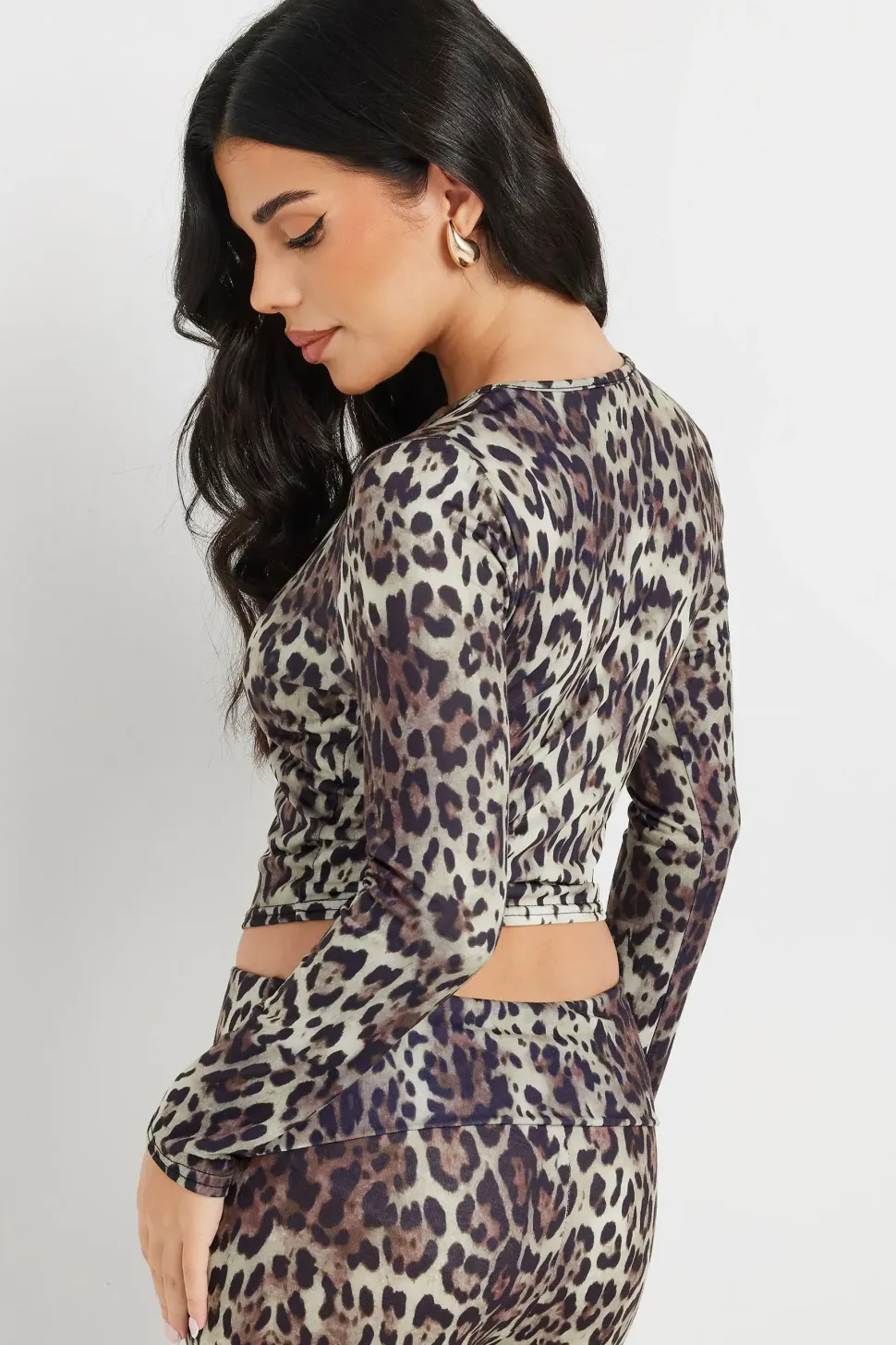 Petite Leopard Print Top