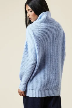 Petite Longline Roll Neck Chunky Jumper