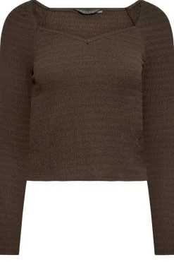 Petite Long Sleeve Textured Top