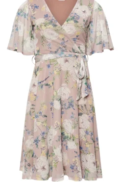 Petite Mesh Wrap Dress
