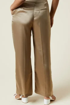 Petite Metallic Wide Leg Trouser