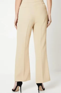 Petite Military Button Tab Kickflare Trouser
