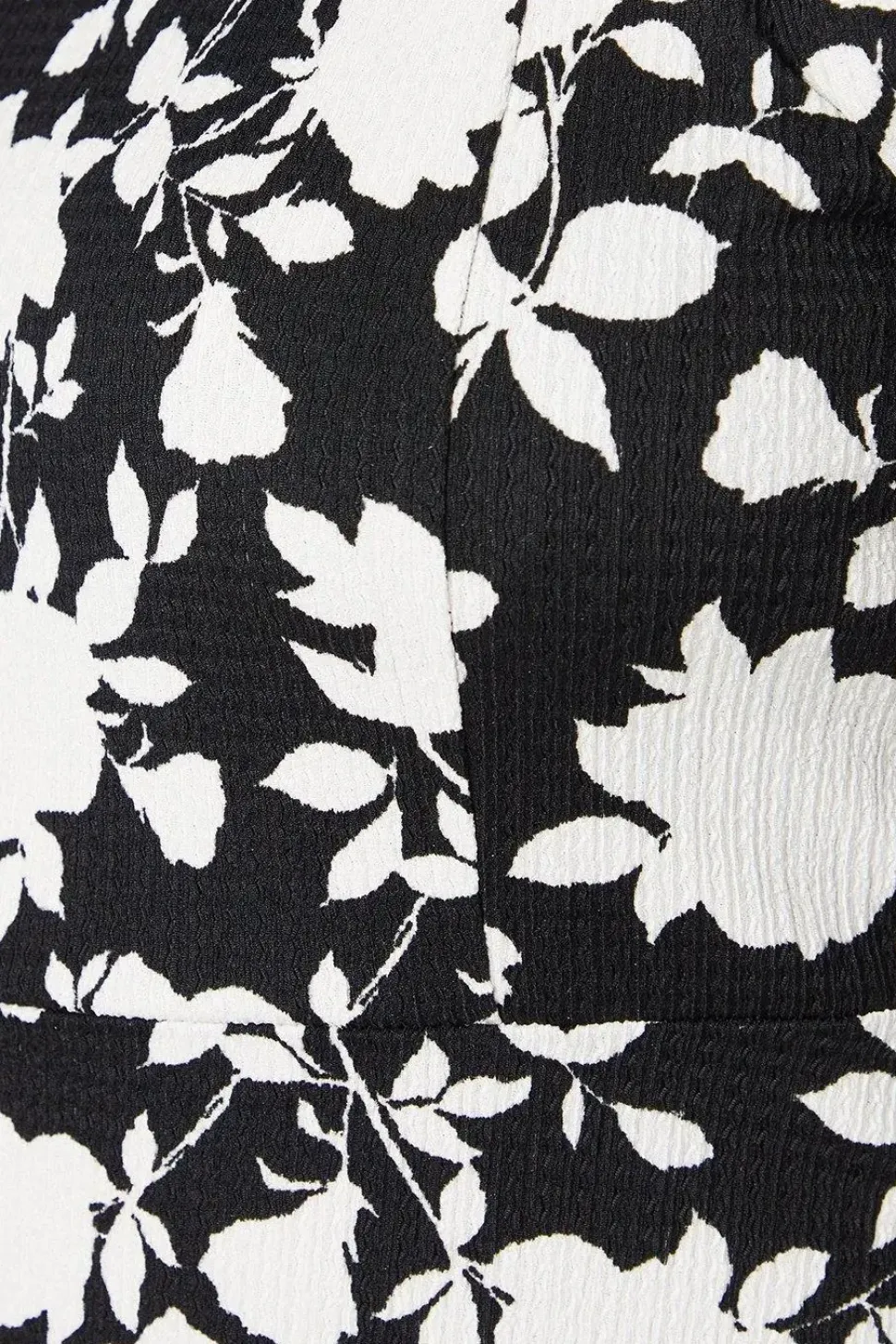 Petite Mono Floral Square Neck Mini Dress