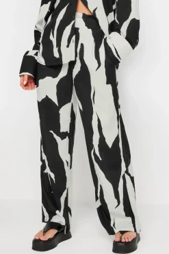 Petite Mono Print Trousers