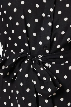 Petite Mono Spot Shirt Dress