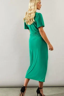 Petite Occasion Angel Sleeve Midi Dress