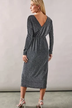 Petite Occasion Diamante Glitter Jersey Pencil Dress