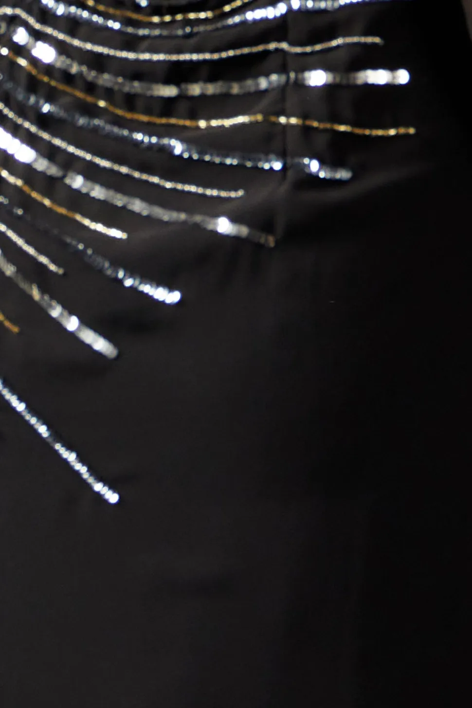 Petite Occasion Embellished Sequin Long Sleeve Midi Dress