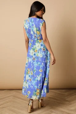 Petite Occasion Floral Pleated Wrap Midaxi Dress