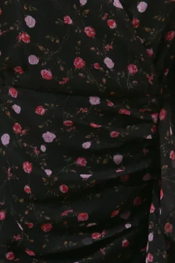Petite Occasion Floral Ruffle Wrap Mini Dress