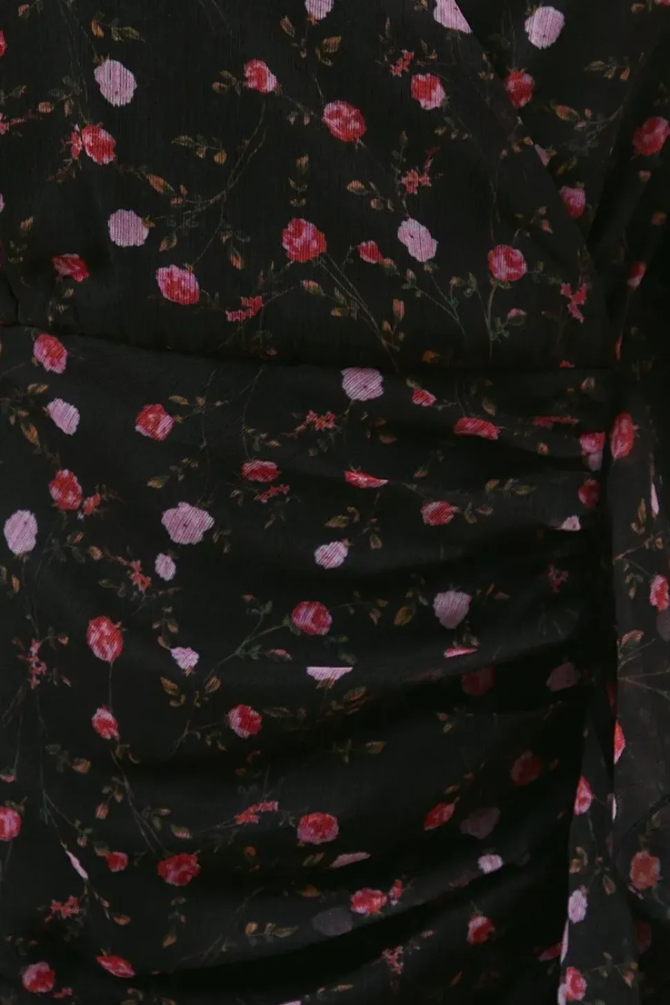 Petite Occasion Floral Ruffle Wrap Mini Dress