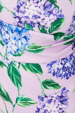 Petite Occasion Floral Scuba Midi Dress