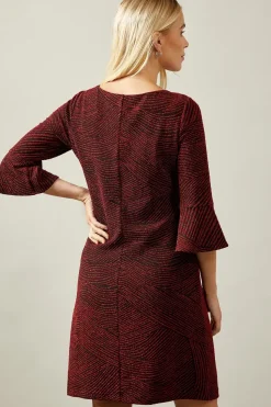 Petite Occasion Glitter Jersey Ruffle Shift Dress