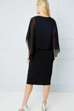 Petite Occasion Hotfix Overlay Formal Midi Dress