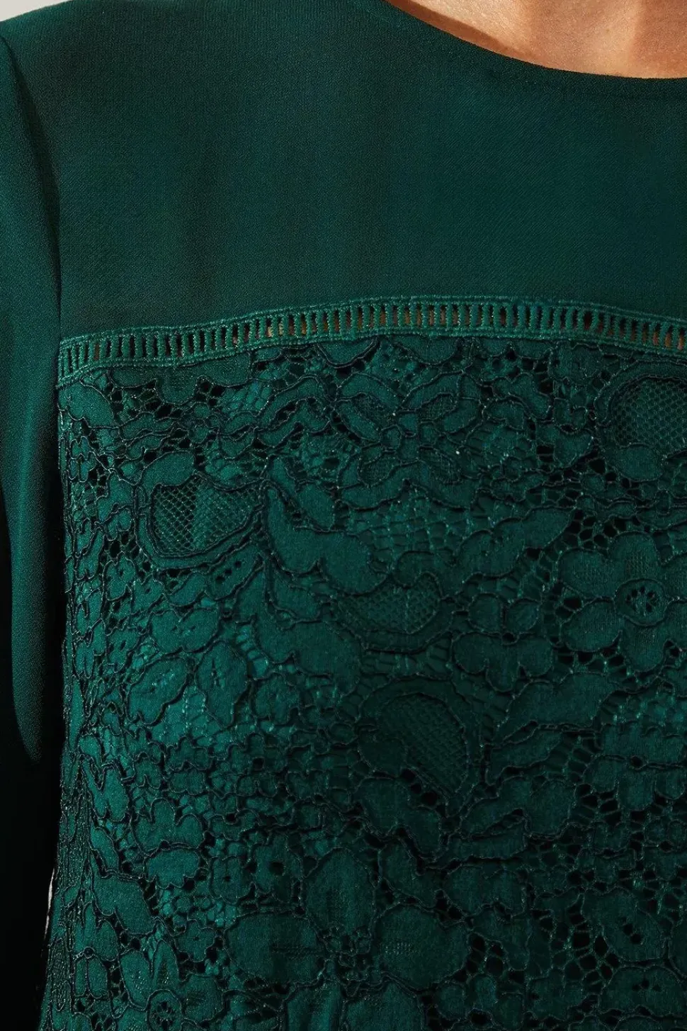 Petite Occasion Lace Chiffon Sleeve Shift Dress