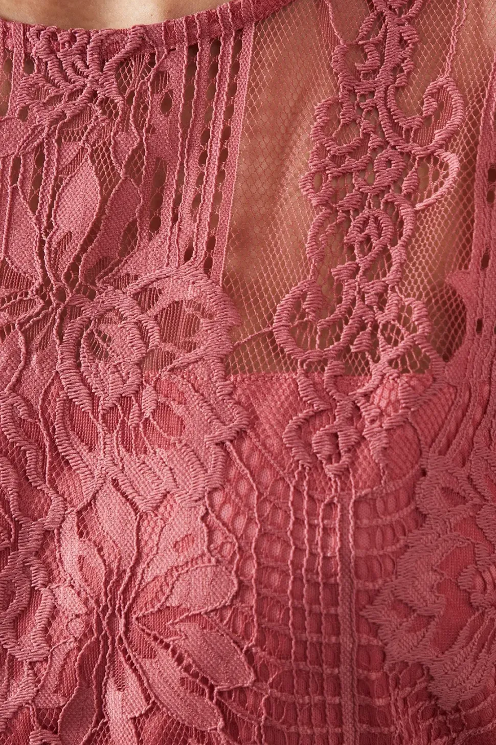 Petite Occasion Lace Flare Sleeve Top