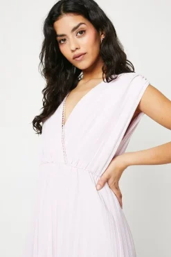 Petite Occasion Pleated Wrap Midaxi Dress
