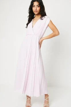 Petite Occasion Pleated Wrap Midaxi Dress