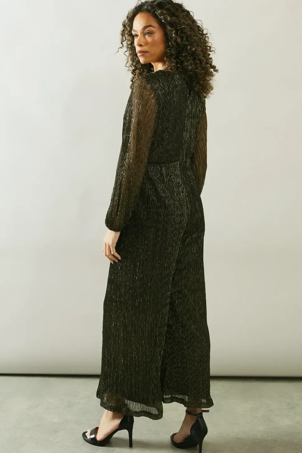 Petite Occasion Plisse Ring Jumpsuit