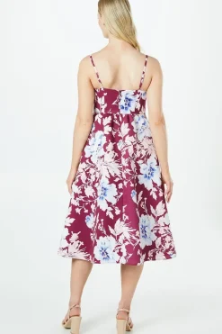 Petite Ottoman Strappy Midi Dress