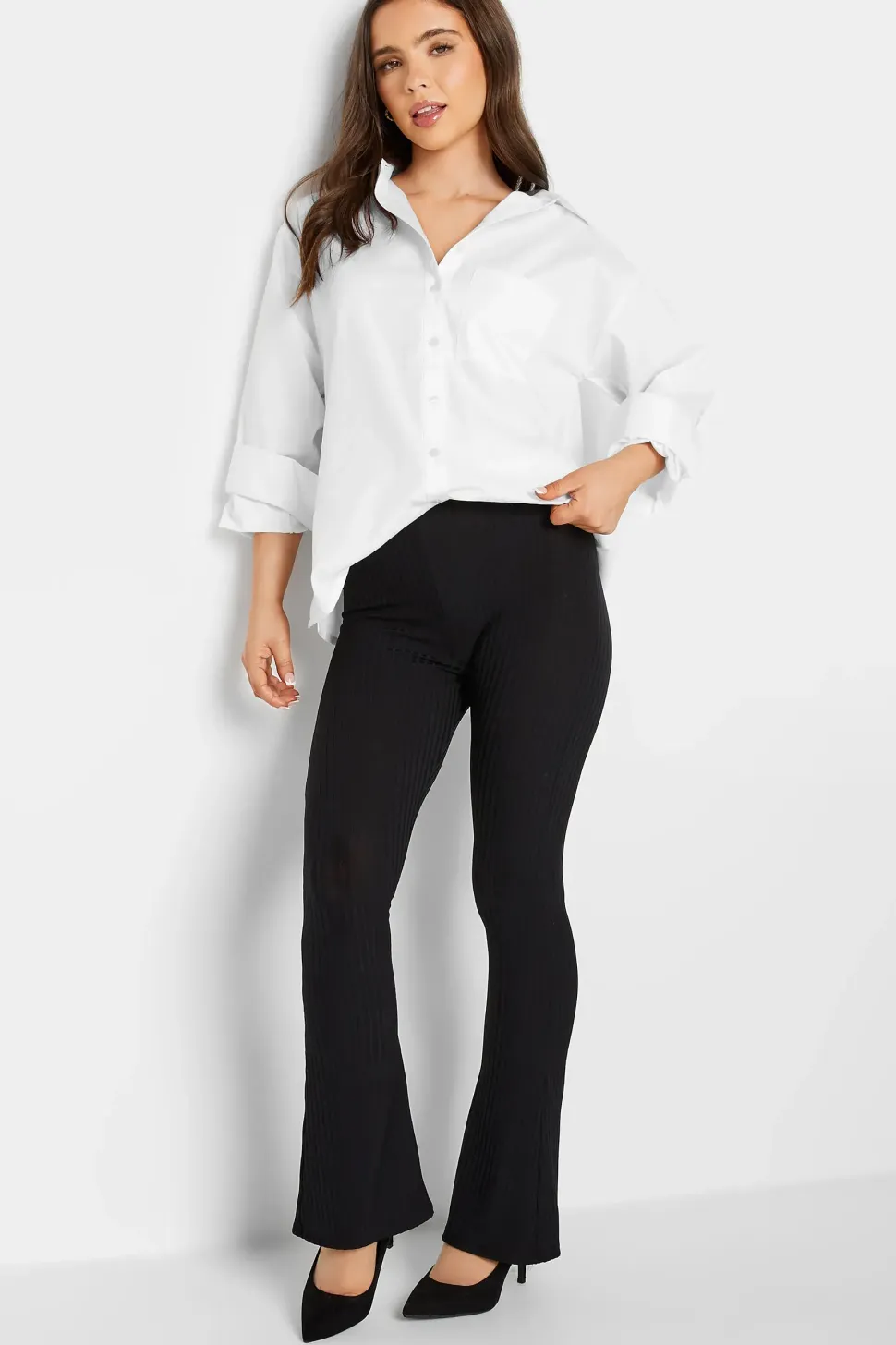 Petite Oversized Cotton Shirt