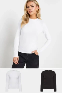 Petite 2 Pack Fitted Long Sleeve Tops