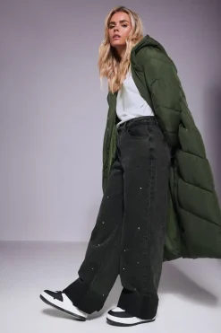 Petite Padded Maxi Coat