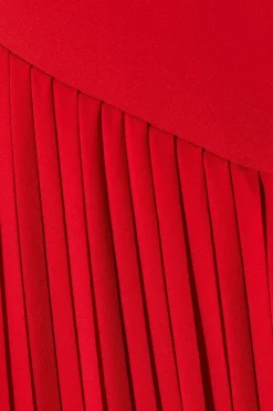 Petite Panelled Bodice Pleated Skirt Midi Dress