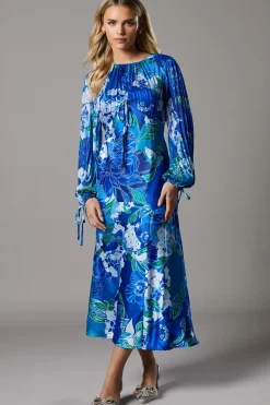 Petite Panelled Tie Detail Midi Dress