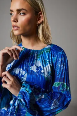 Petite Panelled Tie Detail Midi Dress