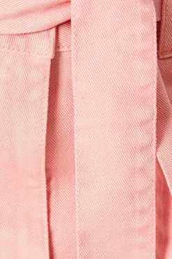 Petite Paperbag Denim Shorts