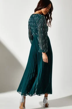 Petite Party Long Sleeve Pearl Jumpsuit