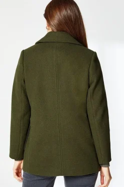 Petite Patch Pocket Double Breasted Coat