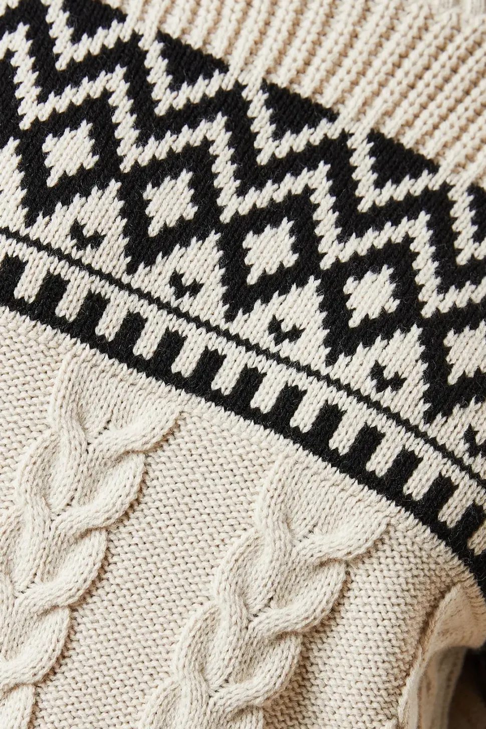 Petite Patchwork Fairisle Crew Neck Jumper