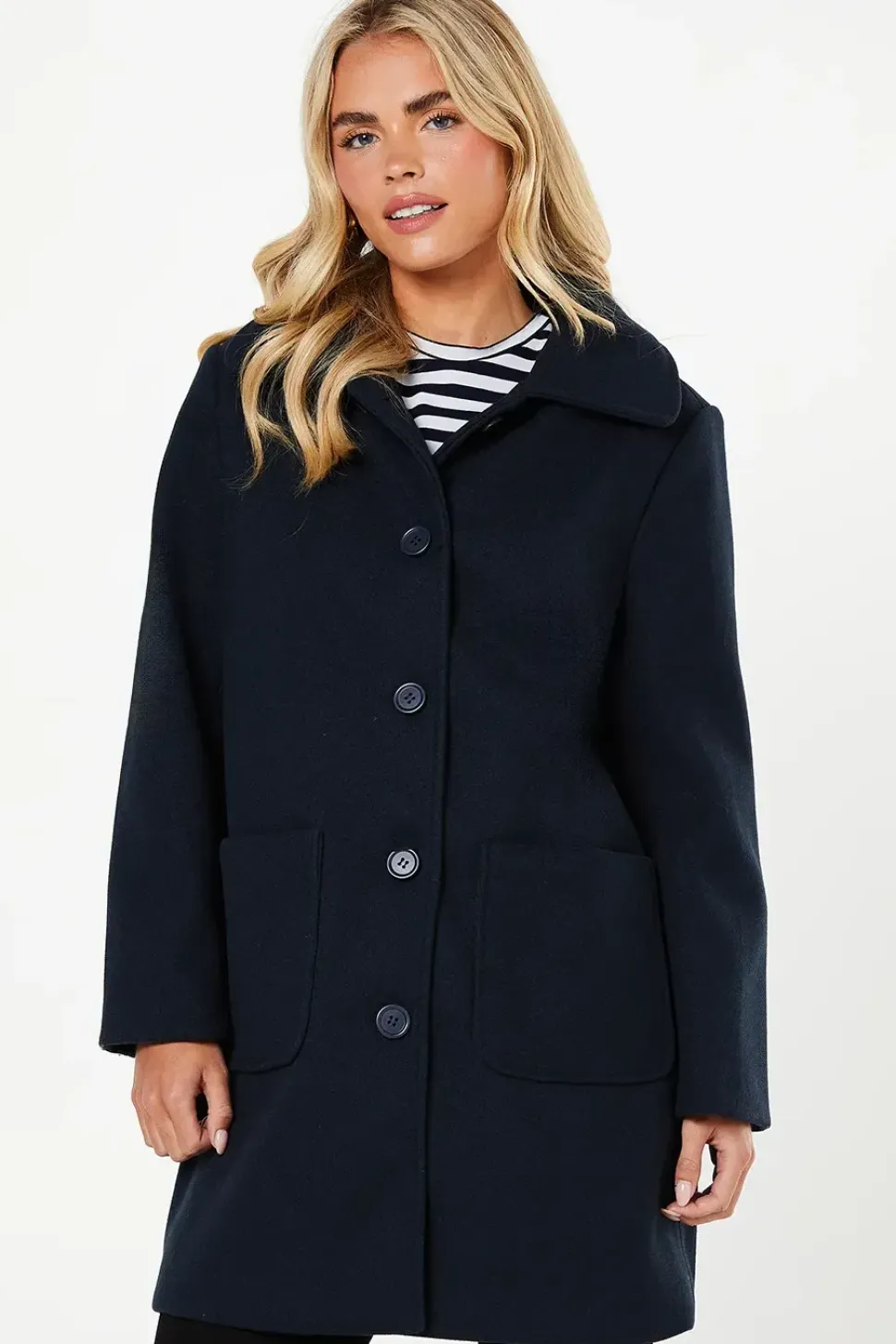 Petite Peterpan Collar Dolly Coat