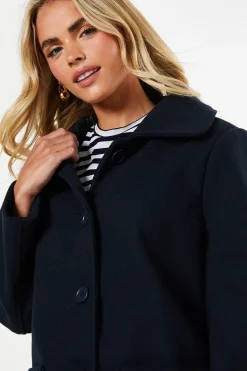 Petite Peterpan Collar Dolly Coat