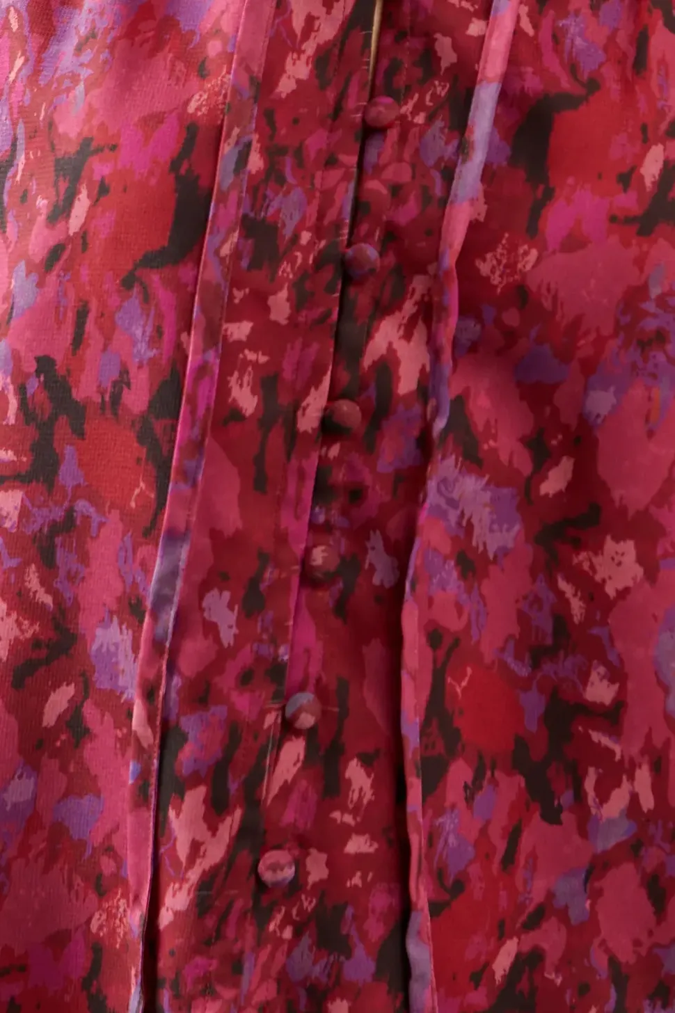 Petite Pink Abstract Neck Detail Blouse