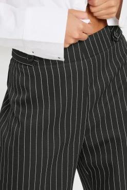 Petite Pinstripe Wide Leg Trousers