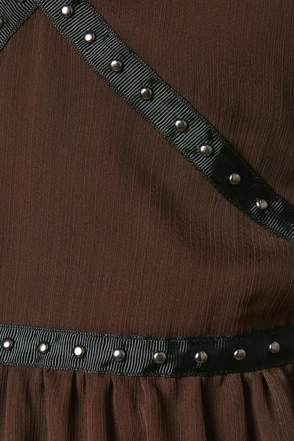 Petite Plain Stud Trim Detail Mini Dress