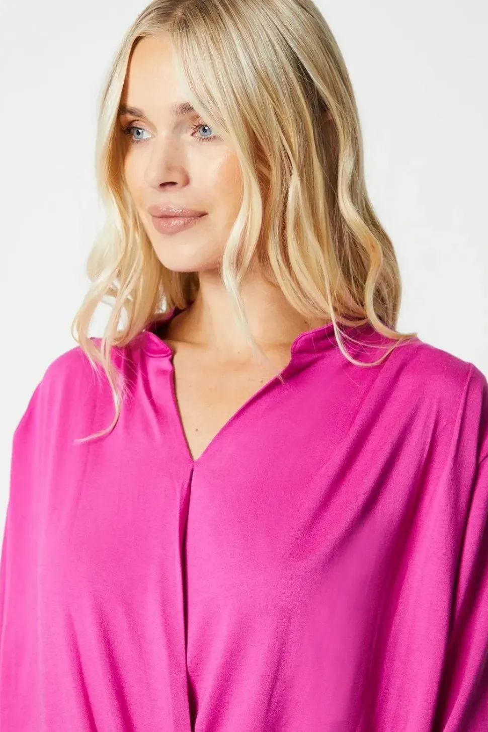 Petite Plain Wrap Top