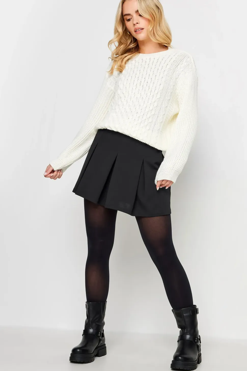 Petite Pleated Mini Skirt