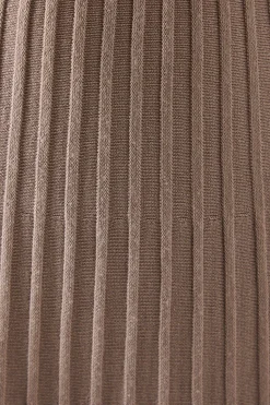 Petite Pleated Skirt Wrap Detail Knitted Midi Dress