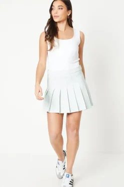 Petite Pleated Tailored Mini Skirt