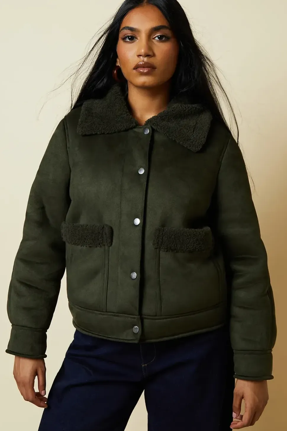 Petite Pocket Aviator Jacket