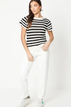 Petite Pointelle Knitted Tee