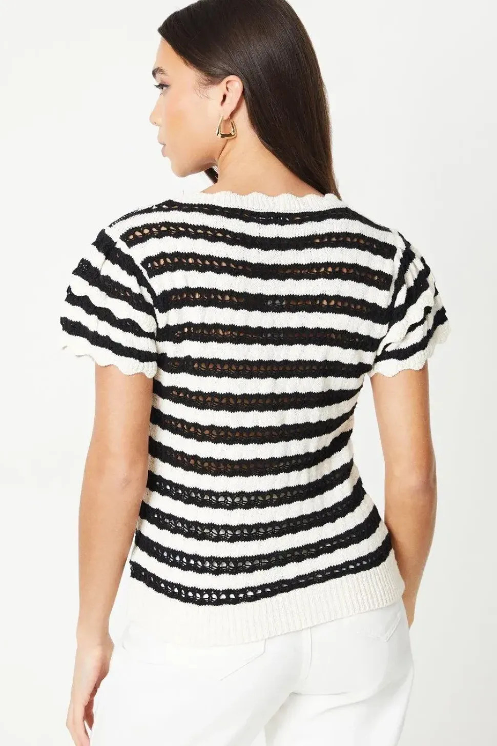 Petite Pointelle Knitted Tee