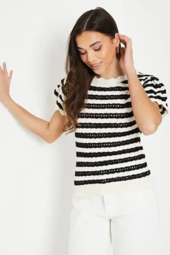 Petite Pointelle Knitted Tee