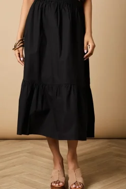 Petite Poplin Midi Skirt
