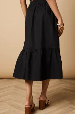 Petite Poplin Midi Skirt